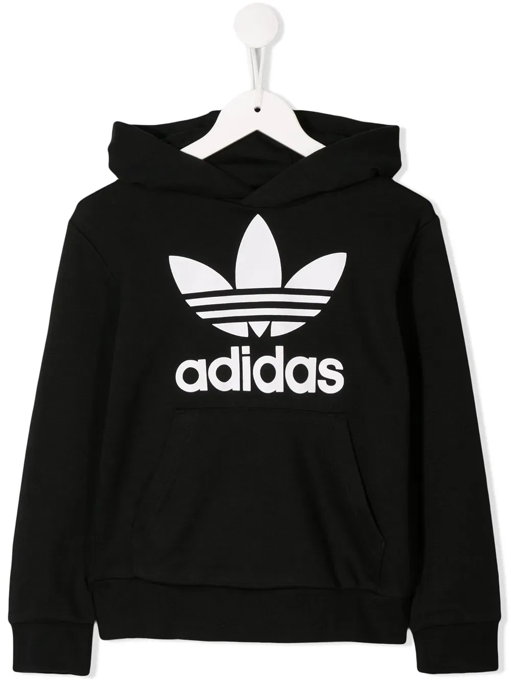 Худи с принтом логотипа Adidas Kids, черный