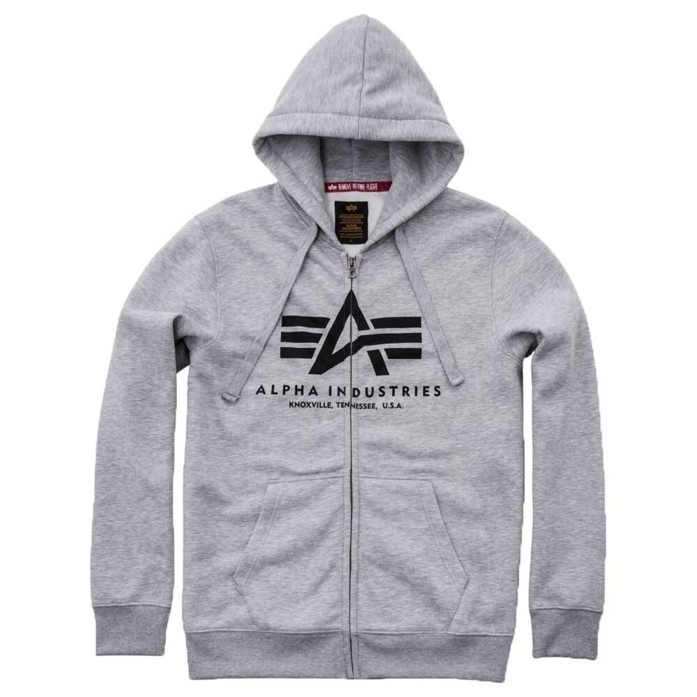 

Толстовка Alpha Industries Basic Full Zip, серый