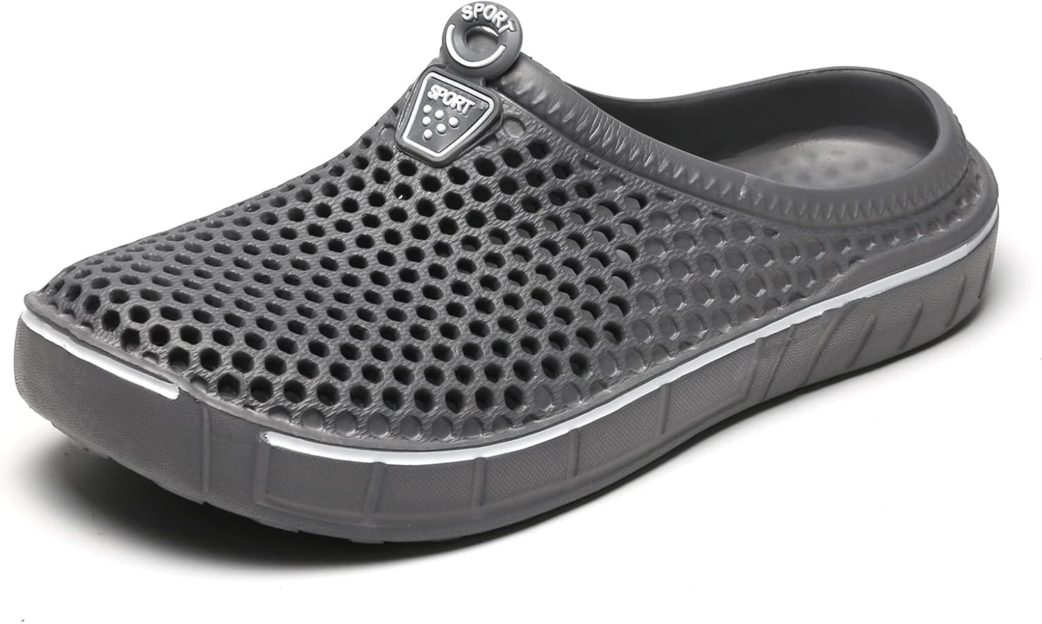 

Женские садовые сабо, унисекс, сетчатые, дышащие, легкие летние пляжные сандалии для ходьбы Reverseclock, серый