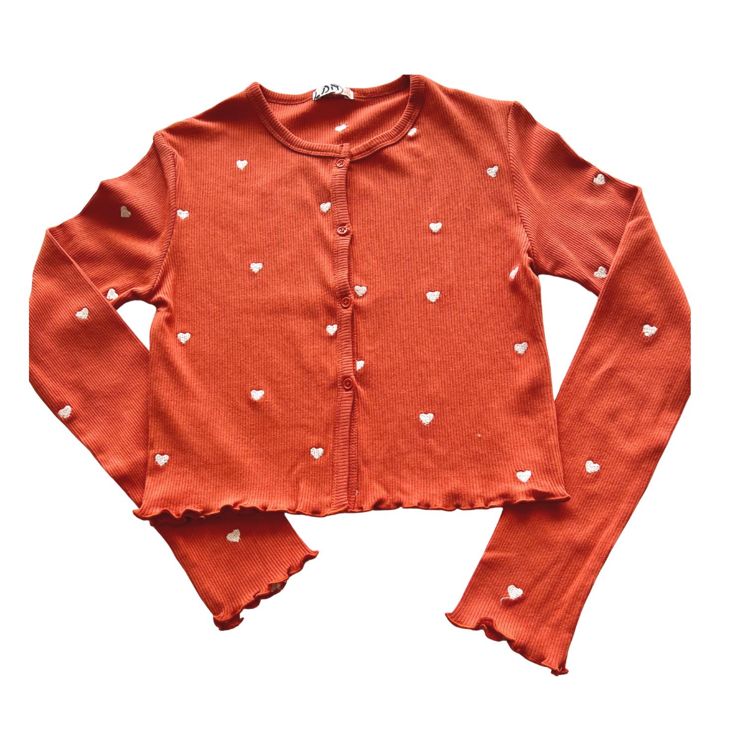 

Кардиган с длинными рукавами для девочек в цвете «жженый оранжевый» LOSAN