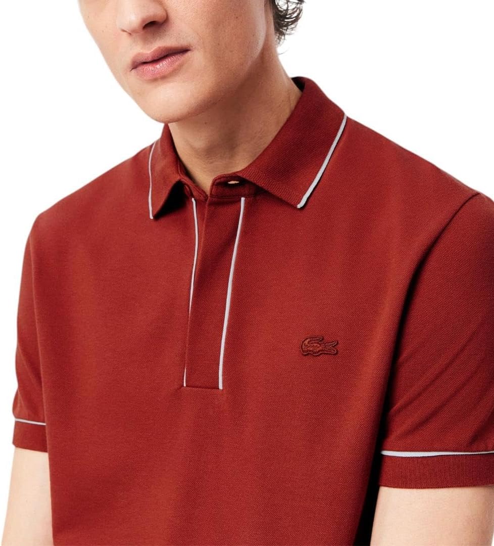 Lacoste мужская парижская поло с коротким рукавом regular fit и контрастным воротником и рукавами, Iberis — фото 2