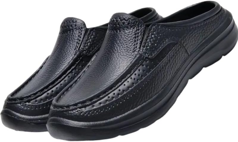 

Мужские летние сланцы для повара, работа, кухня, сандалии с противоскользящей подошвой, большого размера Clolinde, черный