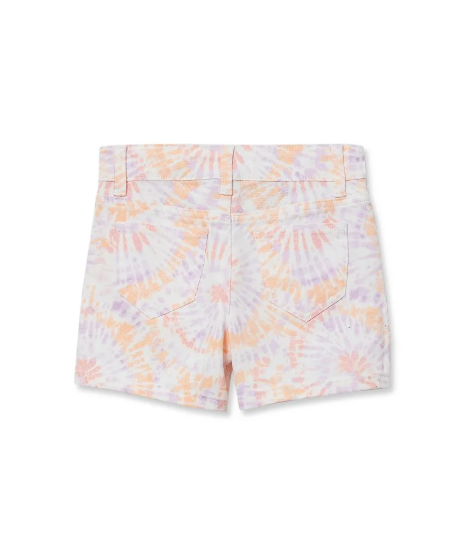 Детские твиловые шорты с пятью карманами Lands' End, pastel мультиколор tie dye — фото 2