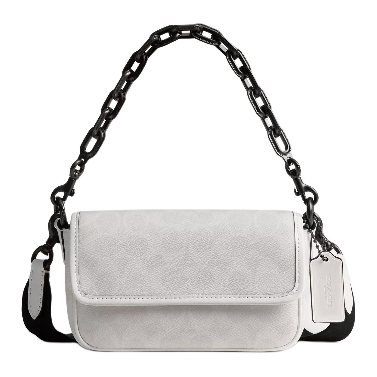 

COACH Сумка через плечо Charter Coated Canvas с кожаной отделкой, кросс-боди малая мужская white & black