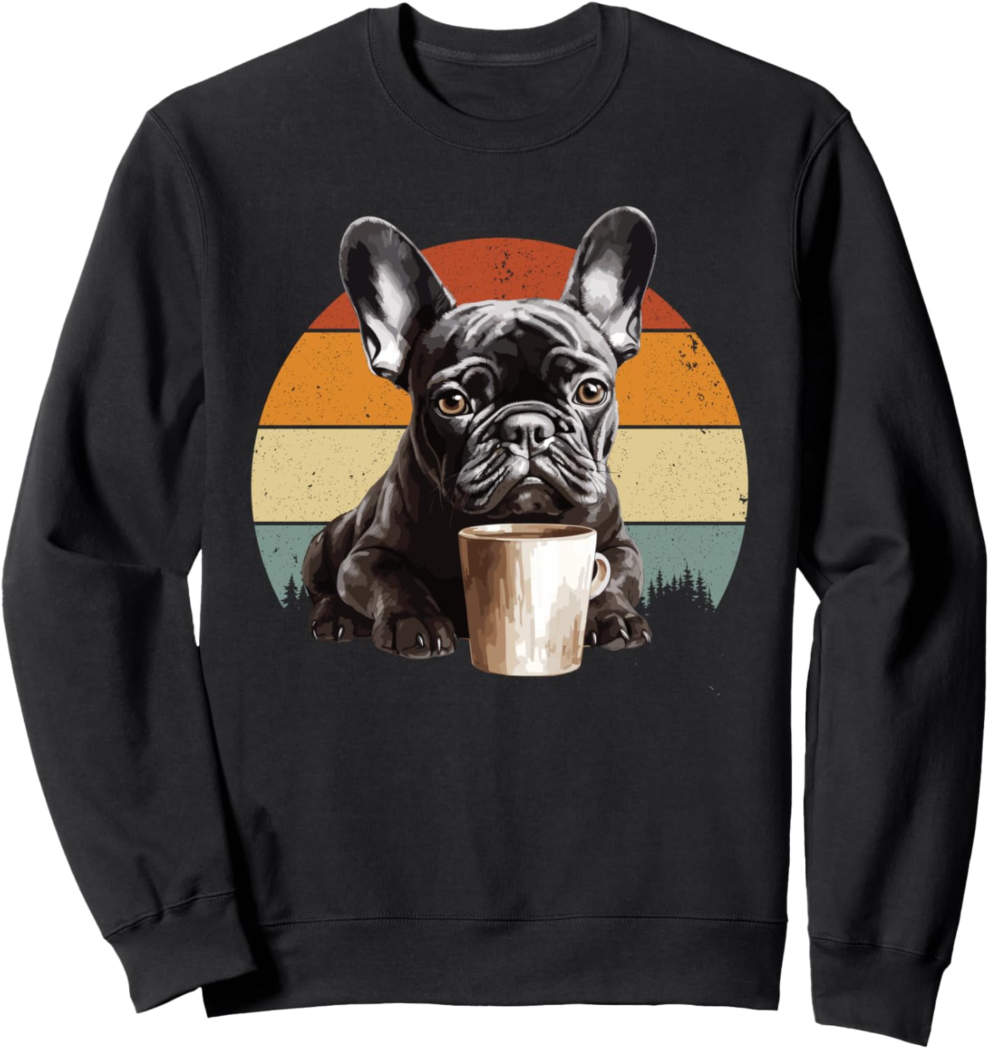 

Толстовка, Кофейный французский бульдог, Ретро-французский бульдог в кофейной толстовке Funny Saying I Animals & Fun I Ladies & Gentlemen, черный