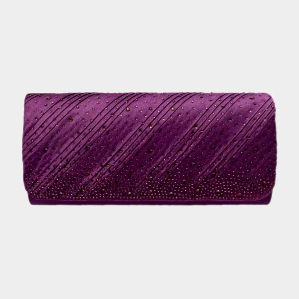 

Вечерняя сумка-клатч/кроссбоди с диагональной отделкой и блестками FASHNZFAB, фиолетовый