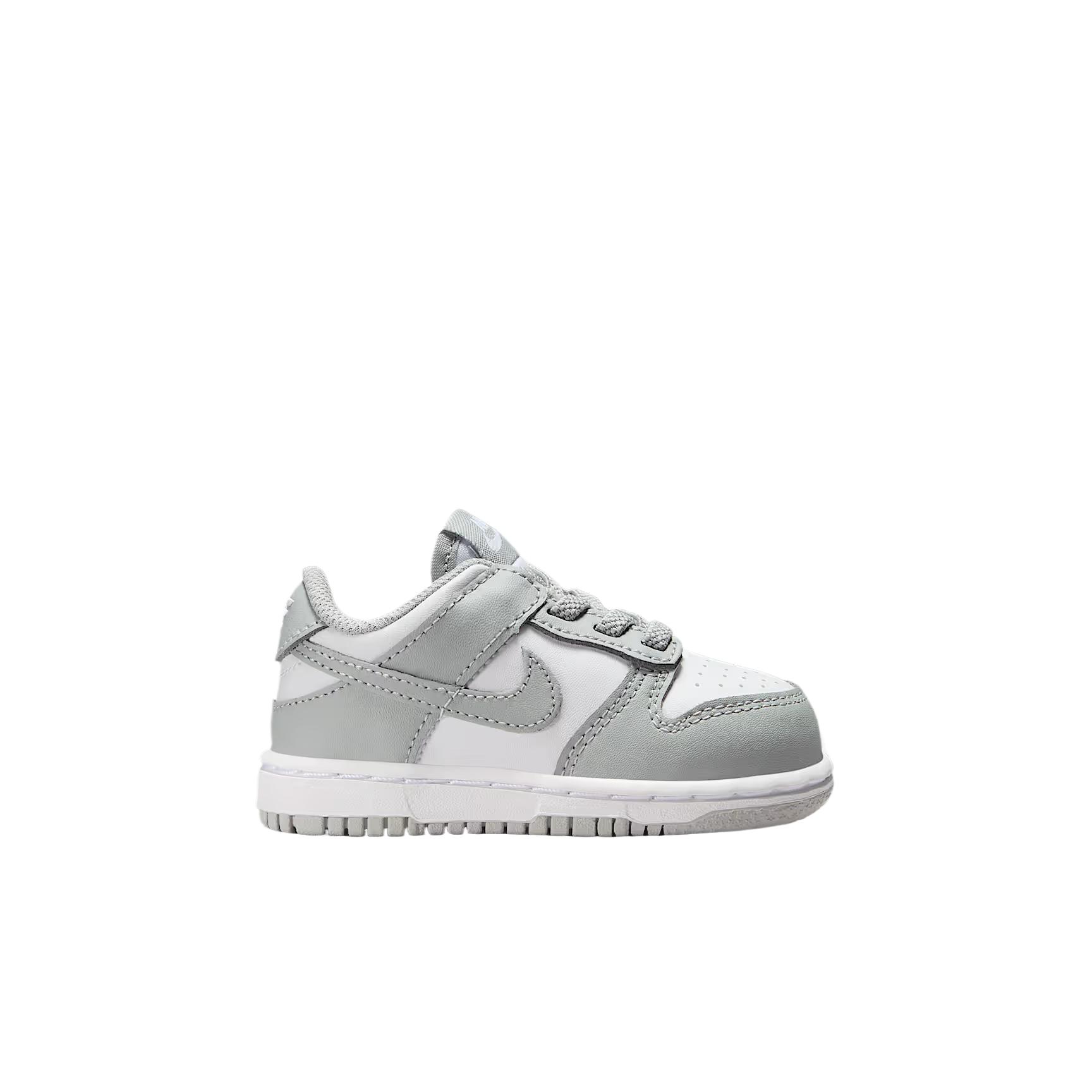 Dunk Low топ для малышей light gray для младенцев и малышей Nike, светло-серый — фото 2