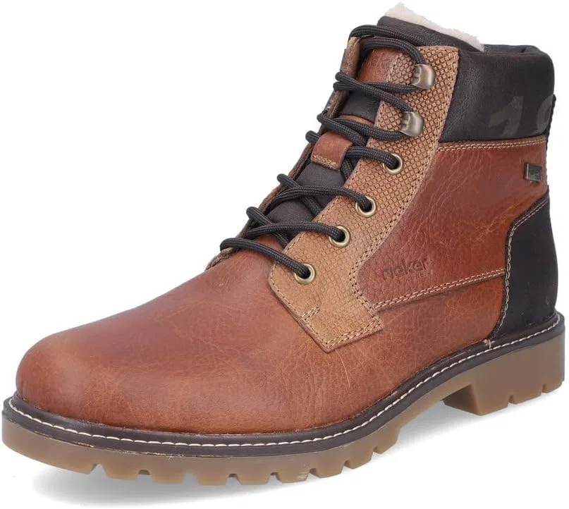 Rieker RiekerTEX 38832 Мужские ботинки на шнуровке, водоотталкивающие,, Brown 22