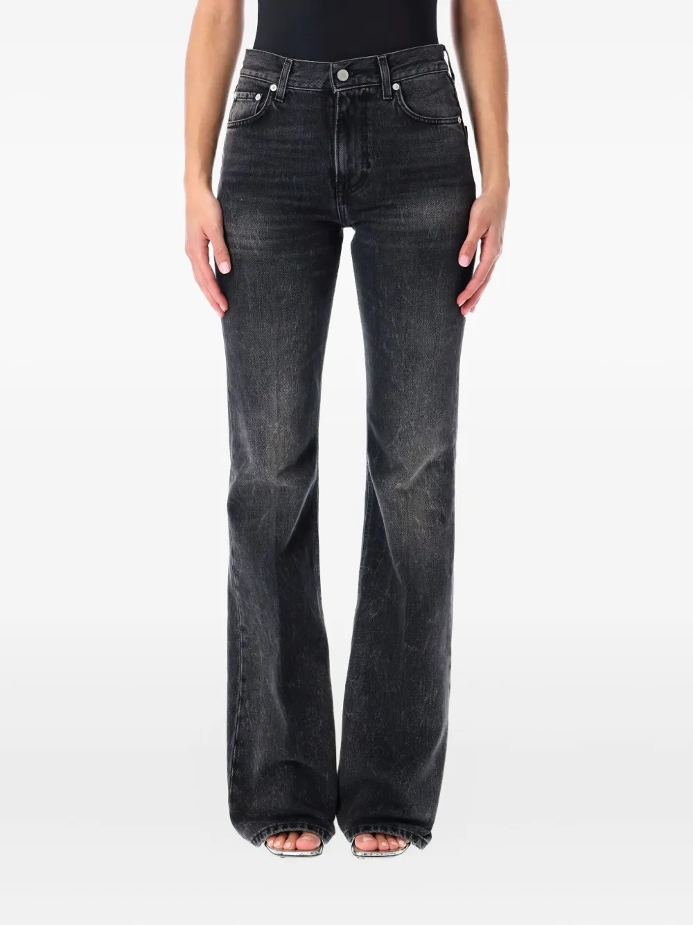 

Джинсы Flora с эффектом аутентичной стирки Haikure, черный