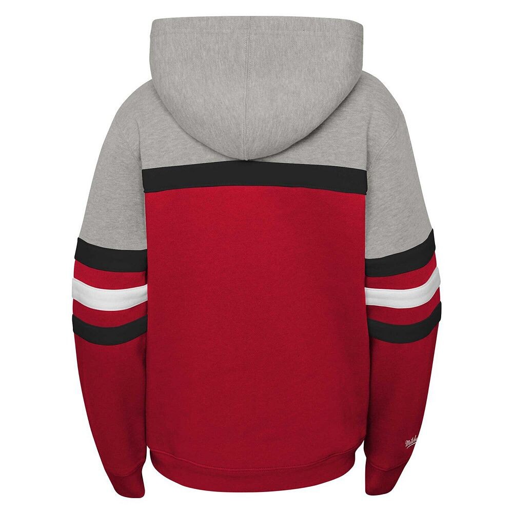 Молодежный пуловер с капюшоном для главного тренера Mitchell & Ness Red New Jersey Devils, цвет Nhl Red — фото 4