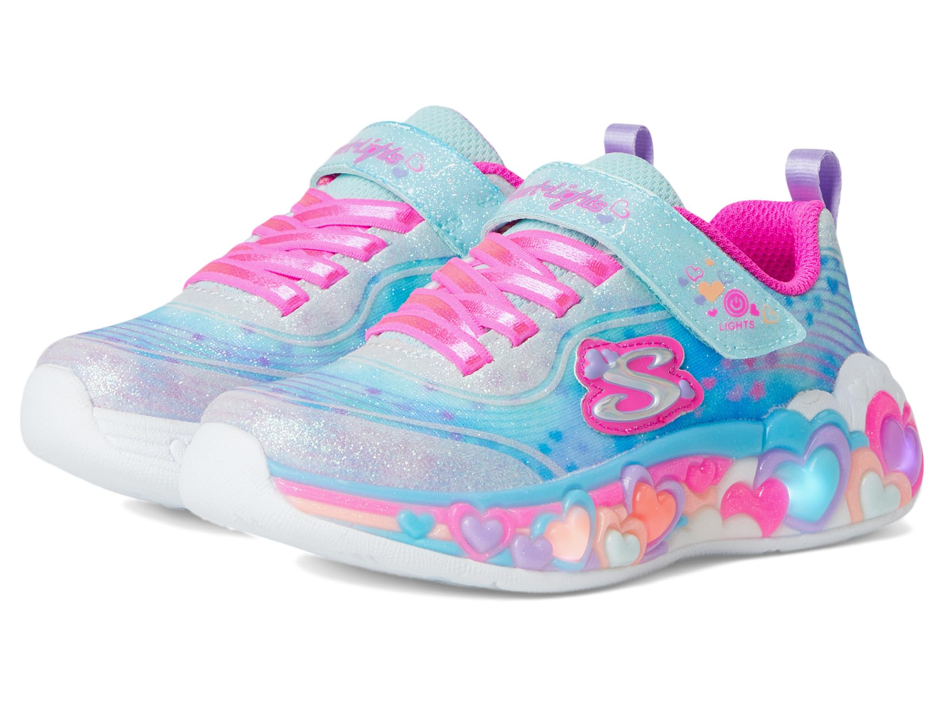 

Кроссовки SKECHERS KIDS Eternal Heart Lights 302696L, Light Blue/Multi