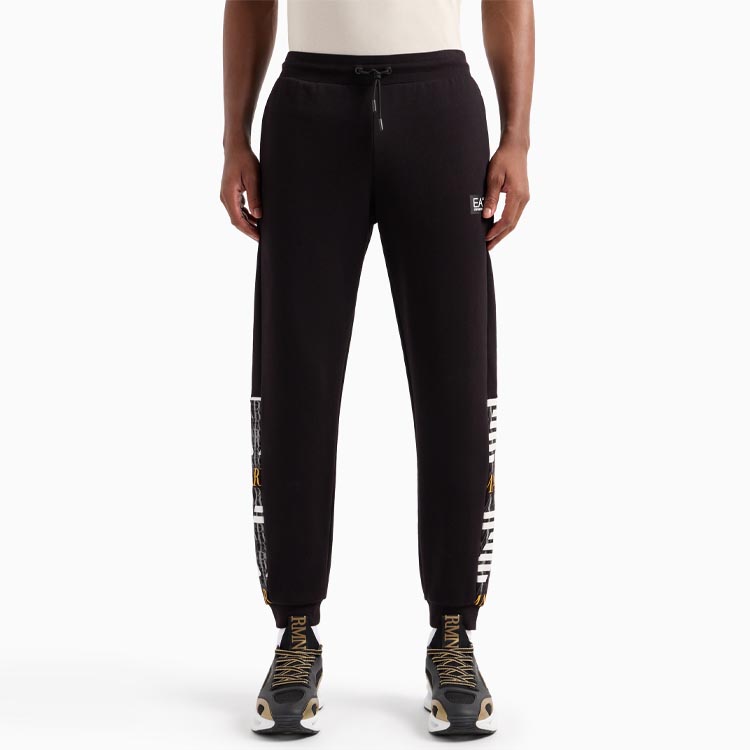 EA7 SS24 Спортивные трикотажные брюки мужские черные EMPORIO ARMANI — фото 2