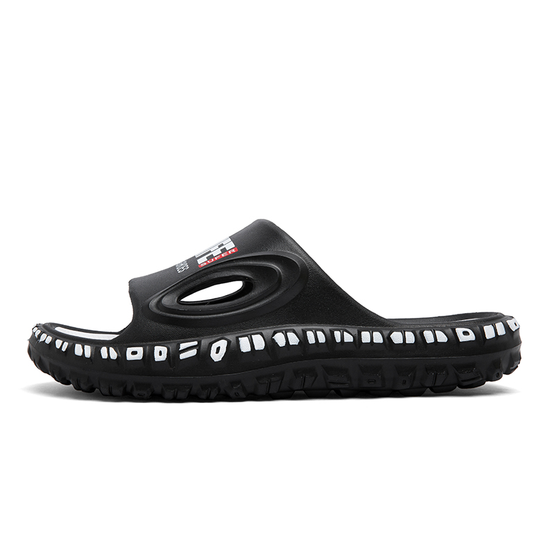 

NANJIREN Скользостойкие износостойкие амортизирующие шлепанцы EVA для мужчин черные, цвет Black