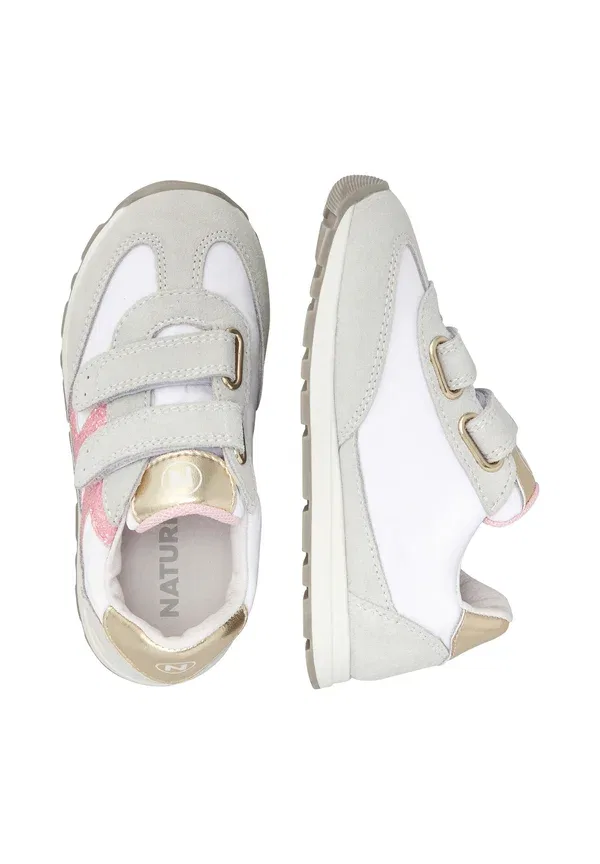 Детские туфли Miblo baby shoes Naturino, белый/розовый/золотистый — фото 3