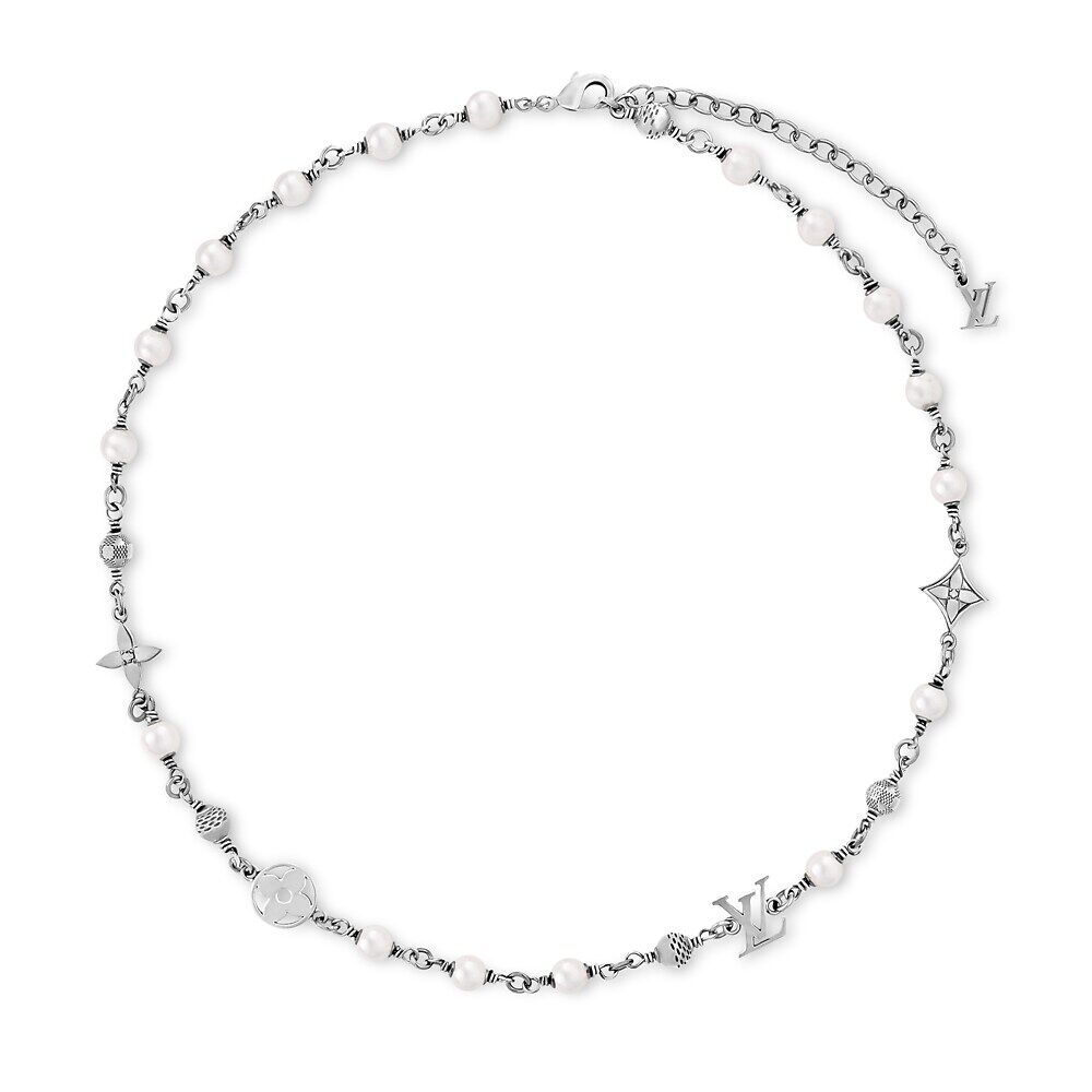 

Ожерелье из жемчуга LV Louis Vuitton, серебряный