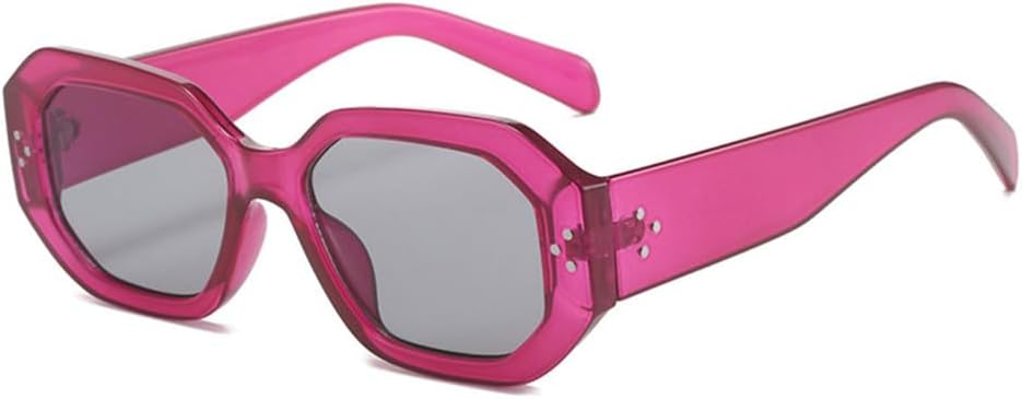 

Солнцезащитные очки Polygon для женщин, роскошные модные очки с защитой от УФ-излучения UV400, мужские солнцезащитные очки в стиле панк, женские очки для активного отдыха TYUVIVO, Purple-gray