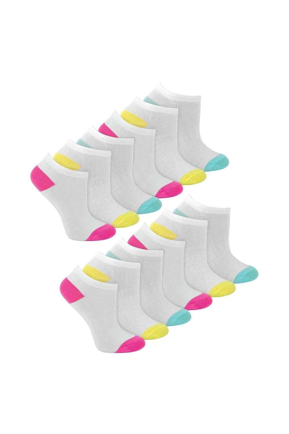 

12 пар низких спортивных носков для бега No Show Sock Snob, белый