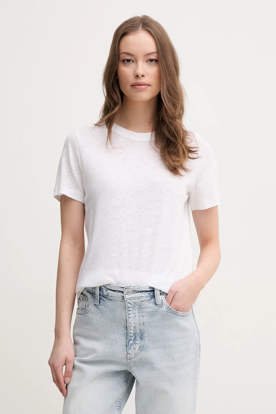 

Льняная футболка Calvin Klein, белый