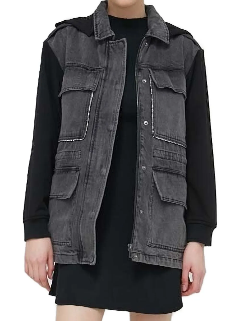 

Джинсовая куртка со стразами Desigual, серый