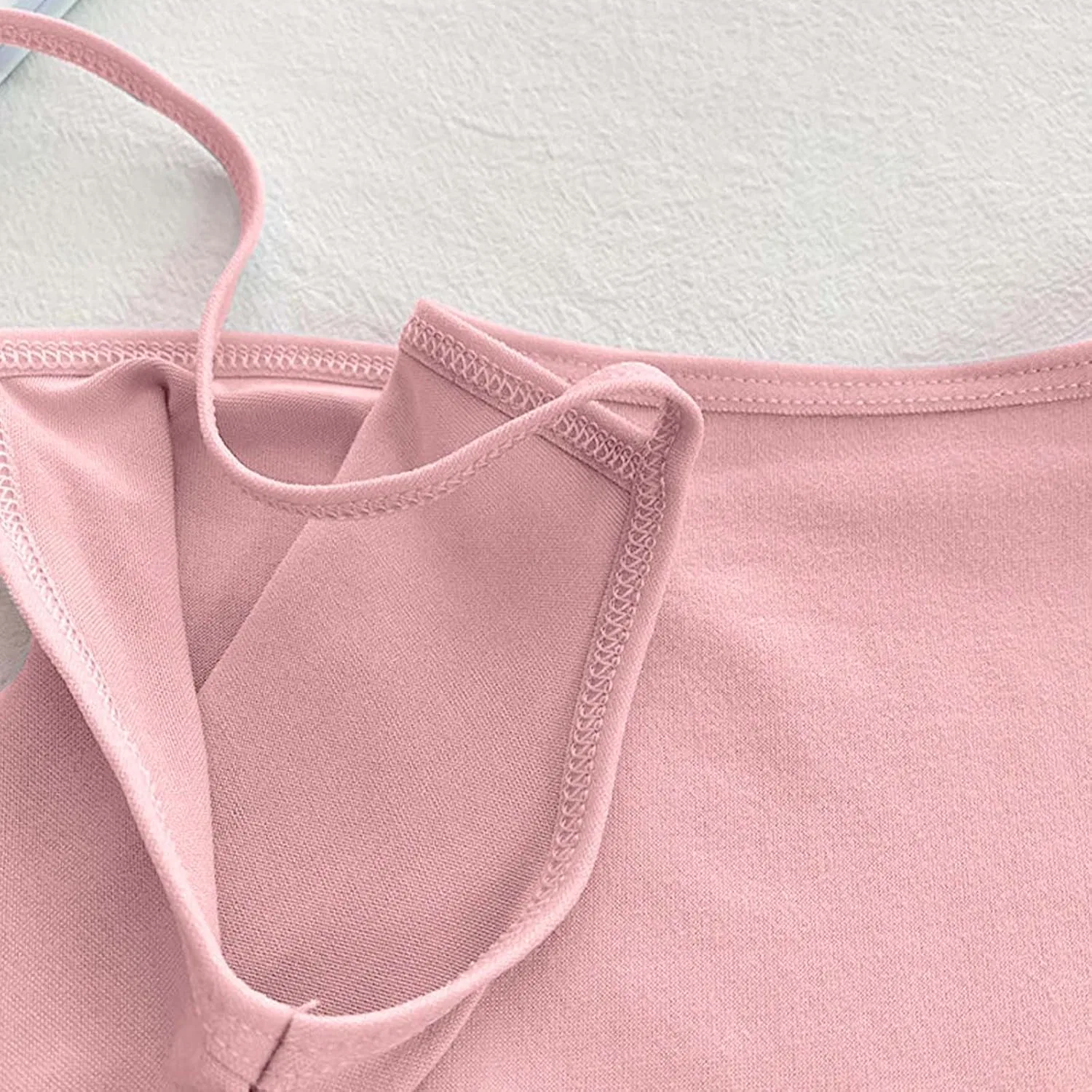 Женский топ на бретелях, свободный, Polyester, розовый — фото 4