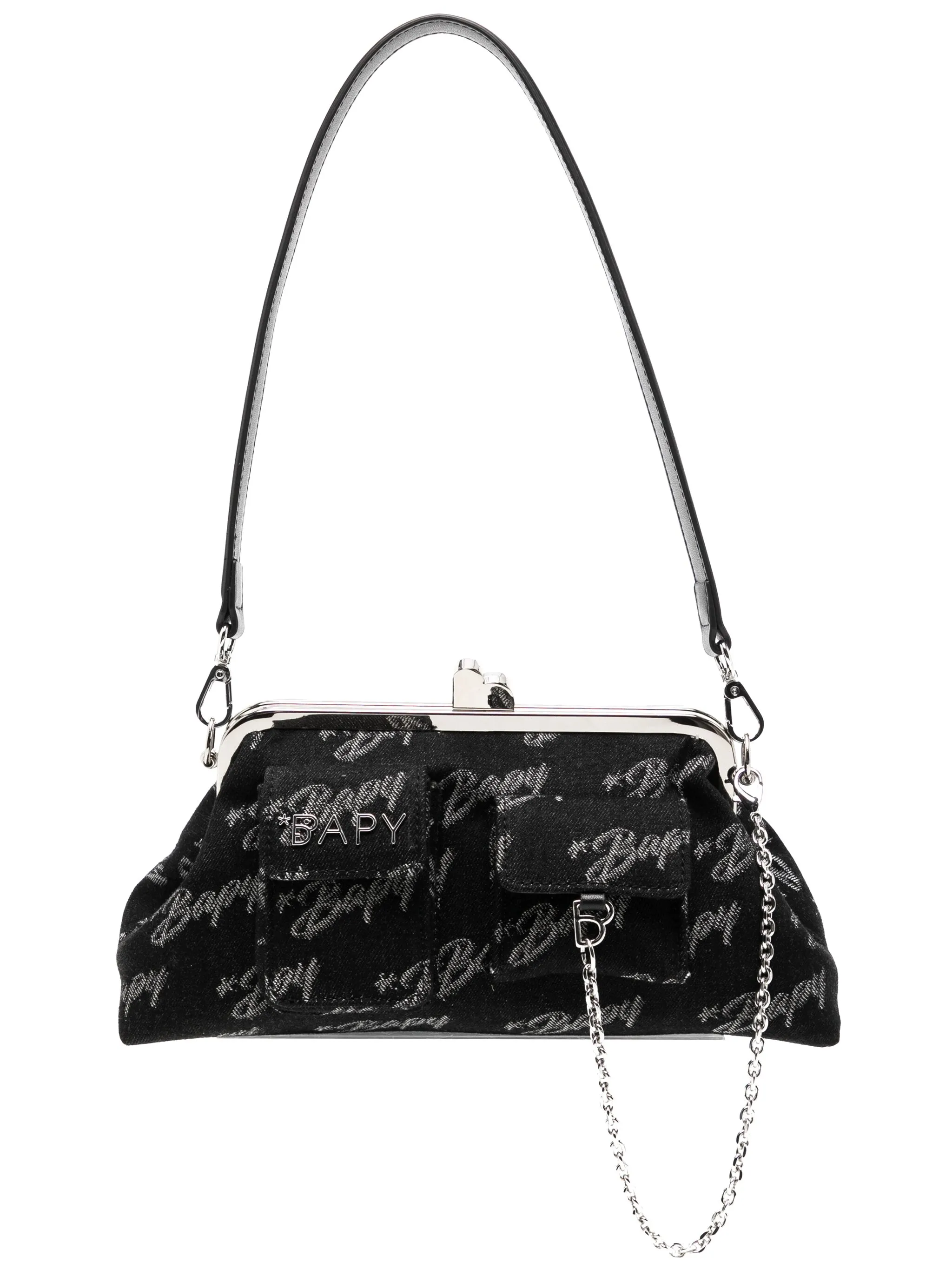 

Джинсовая сумка на плечо с монограммой Bapy By A Bathing Ape, черный