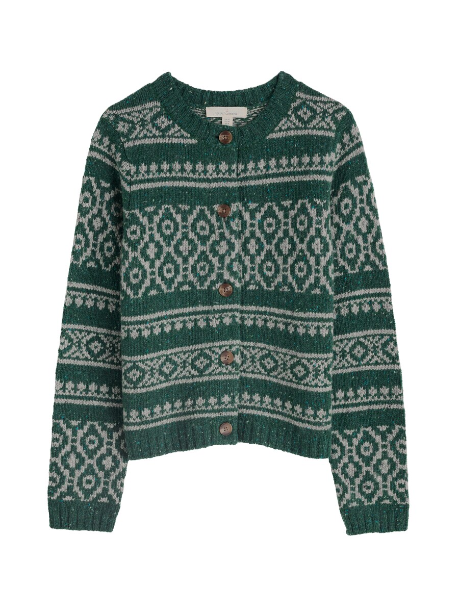 

Вязаный кардиган Seasalt Cornwall Castwork, зеленый