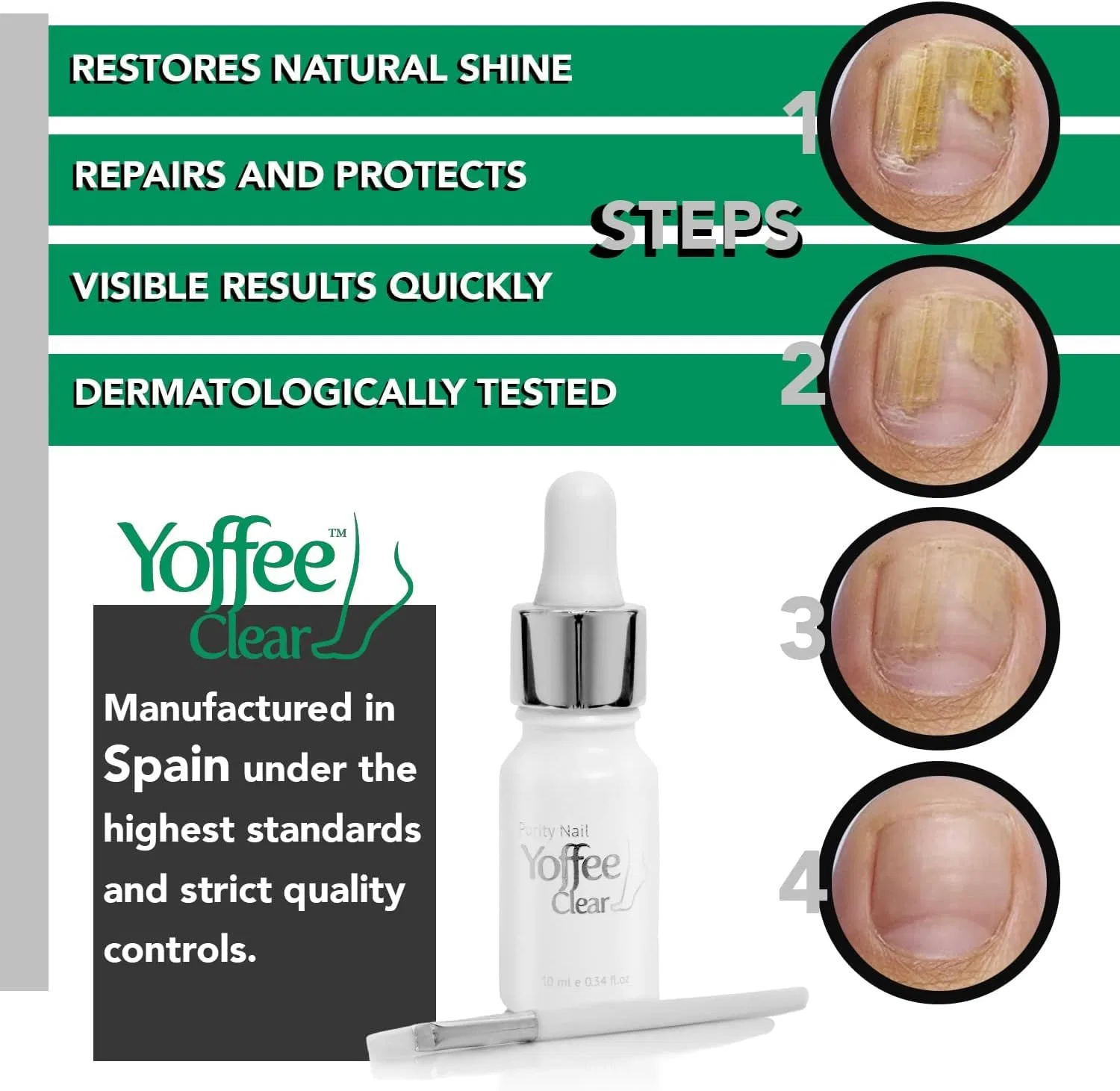 Средство Simon & Tom Yoffee Clear Premium от грибка ногтей с аргановым маслом, 10 мл Yoffee — фото 3