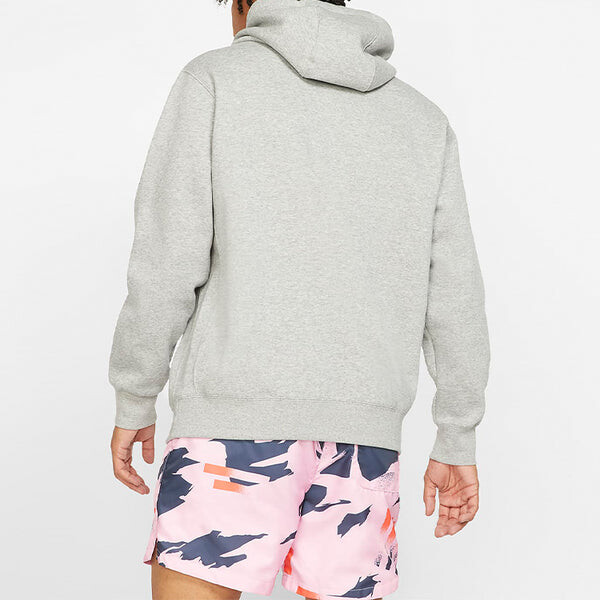 Толстовка Nike Sportswear Club Fleece Stay Warm Pullover hooded Sports dark grey, серый — фото 4
