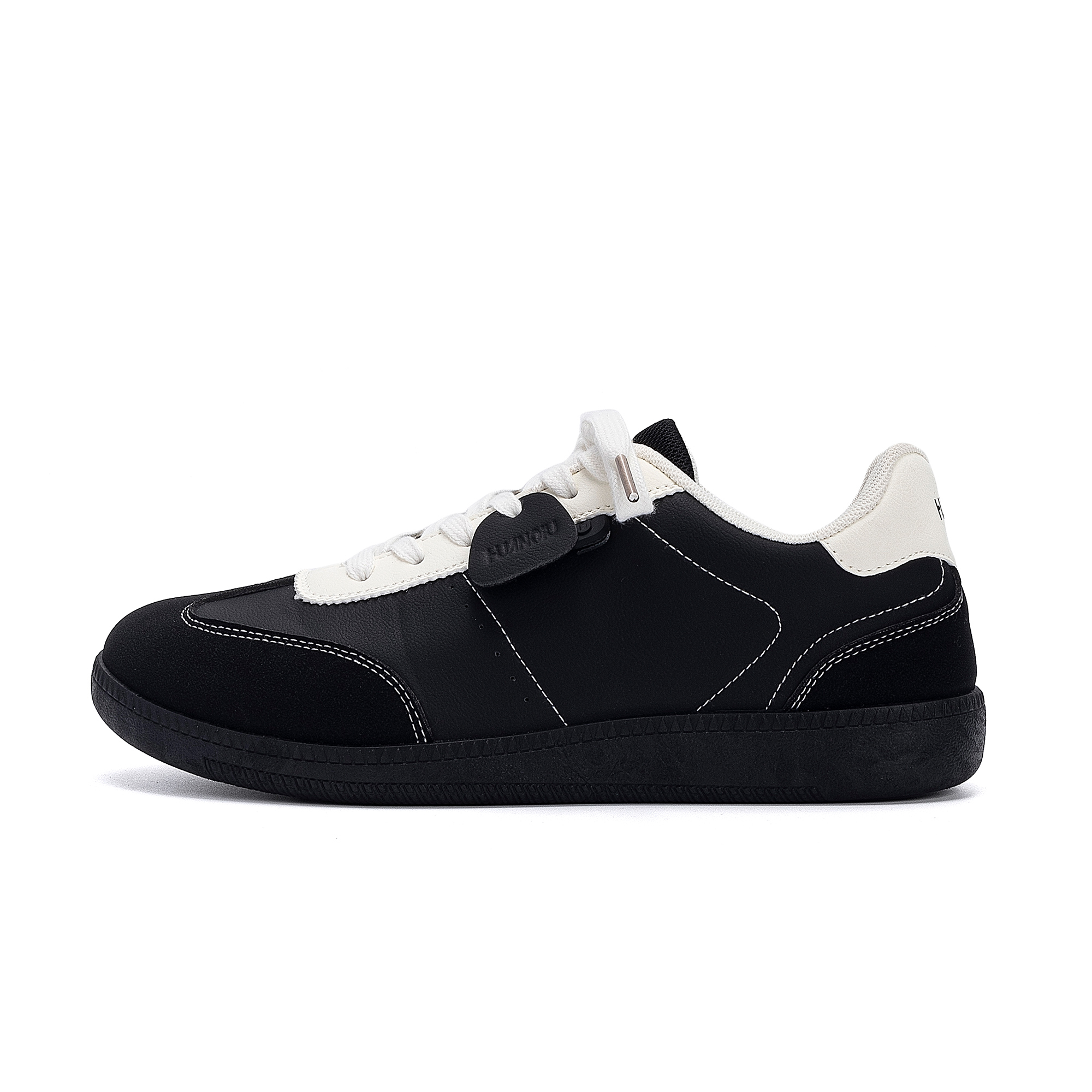 

HUANQIU Кроссовки мужские Synthetic Leather Coverage Lightweight Height Increasing Low top Skateboard Shoes черные