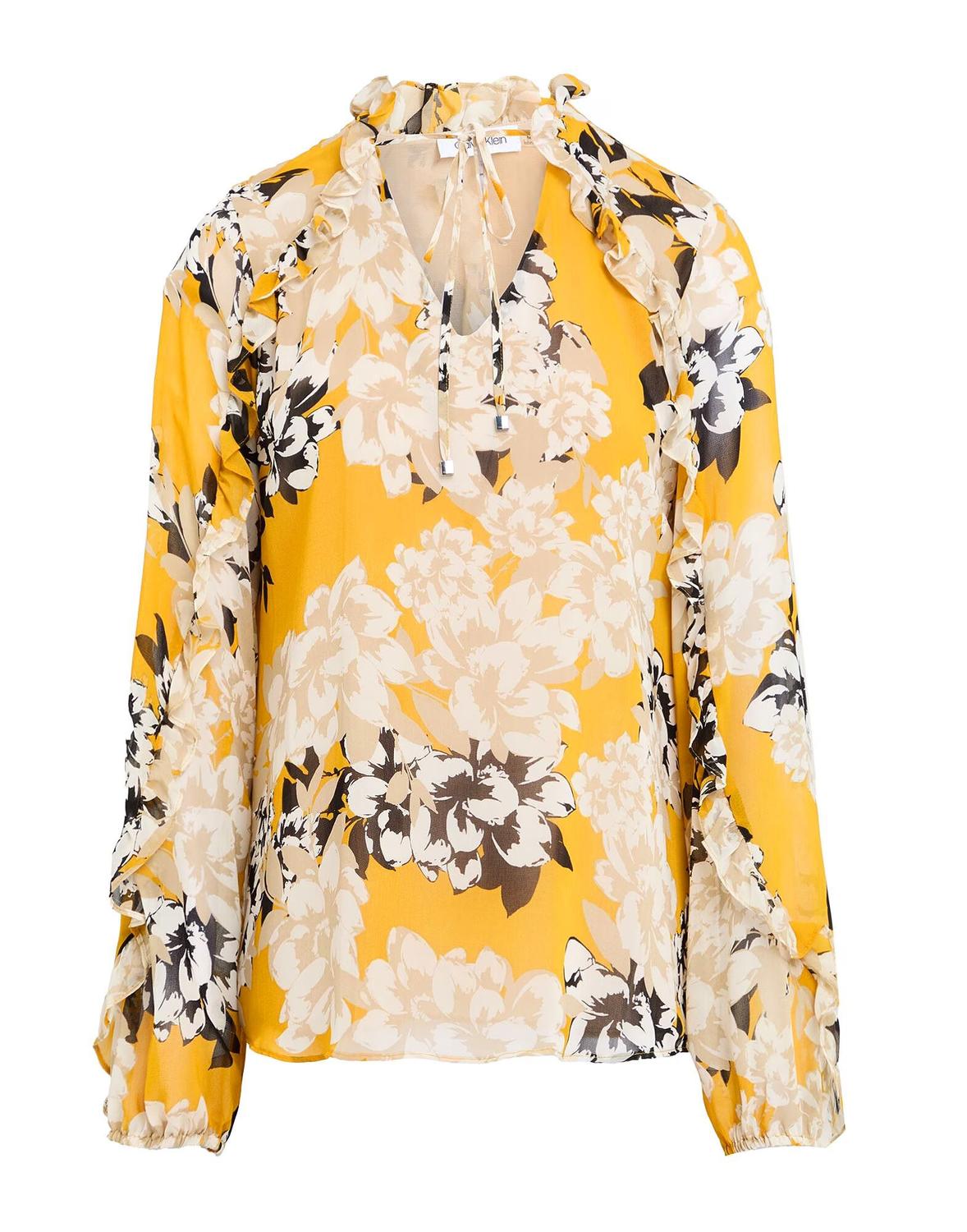 

Топ Calvin Klein, желто-оранжевый