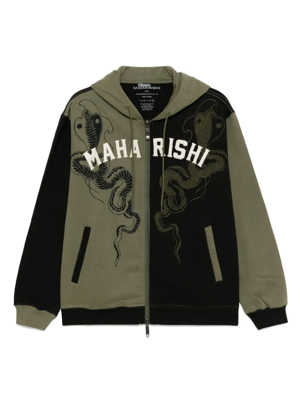 

Худи Cobra на молнии Maharishi, зеленый