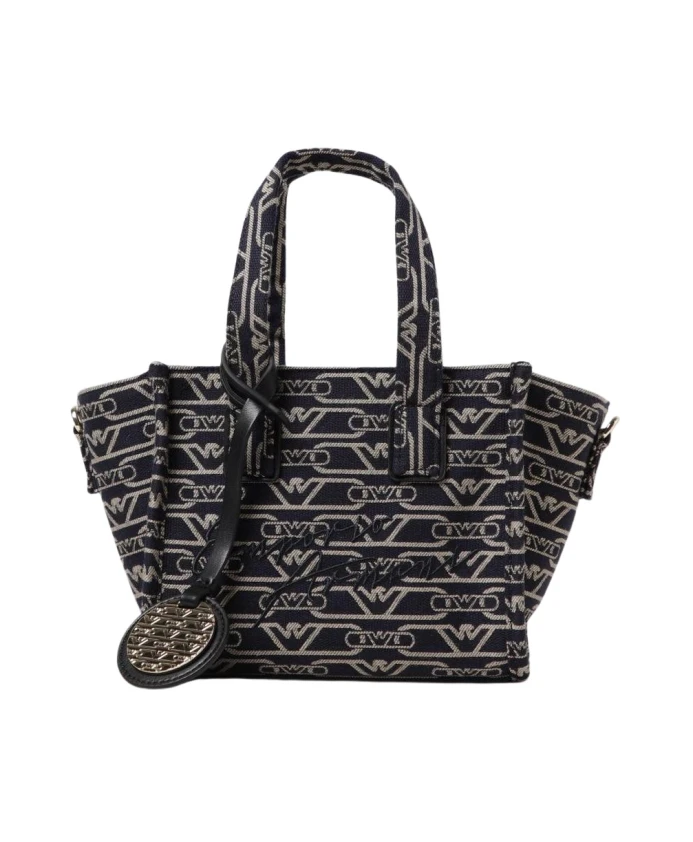 

Сумка-Шоппер из ткани с узором Emporio Armani, мультиколор