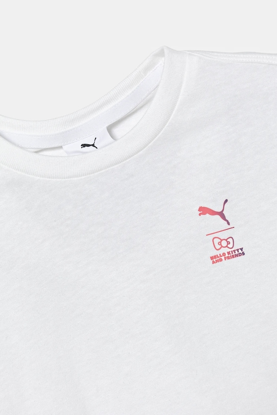 Детская хлопковая футболка HELLO KITTY & FRIENDS Relaxed Graphic Tee Puma, белый — фото 3