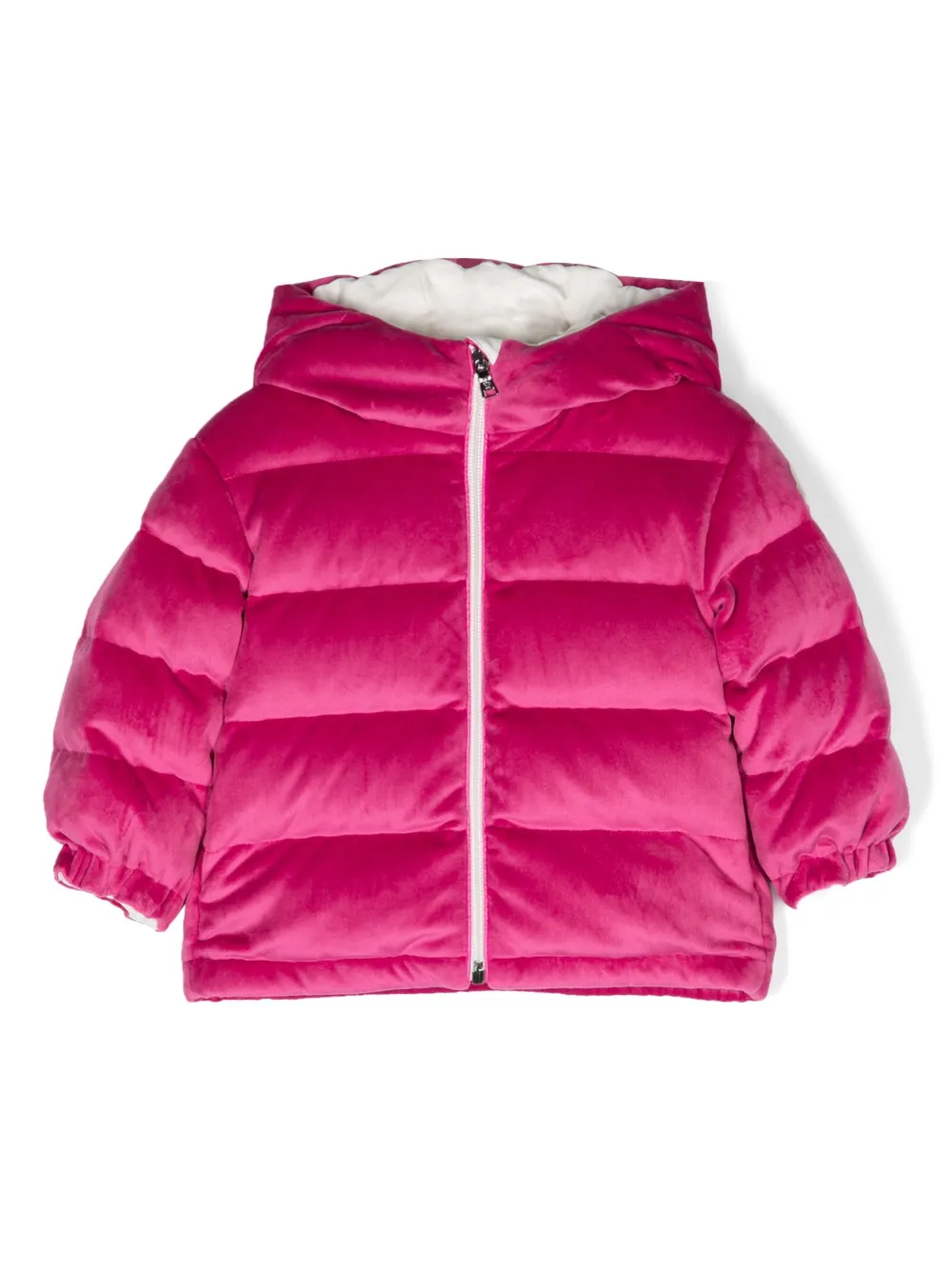 

Пуховик Daos с капюшоном Moncler Enfant, розовый