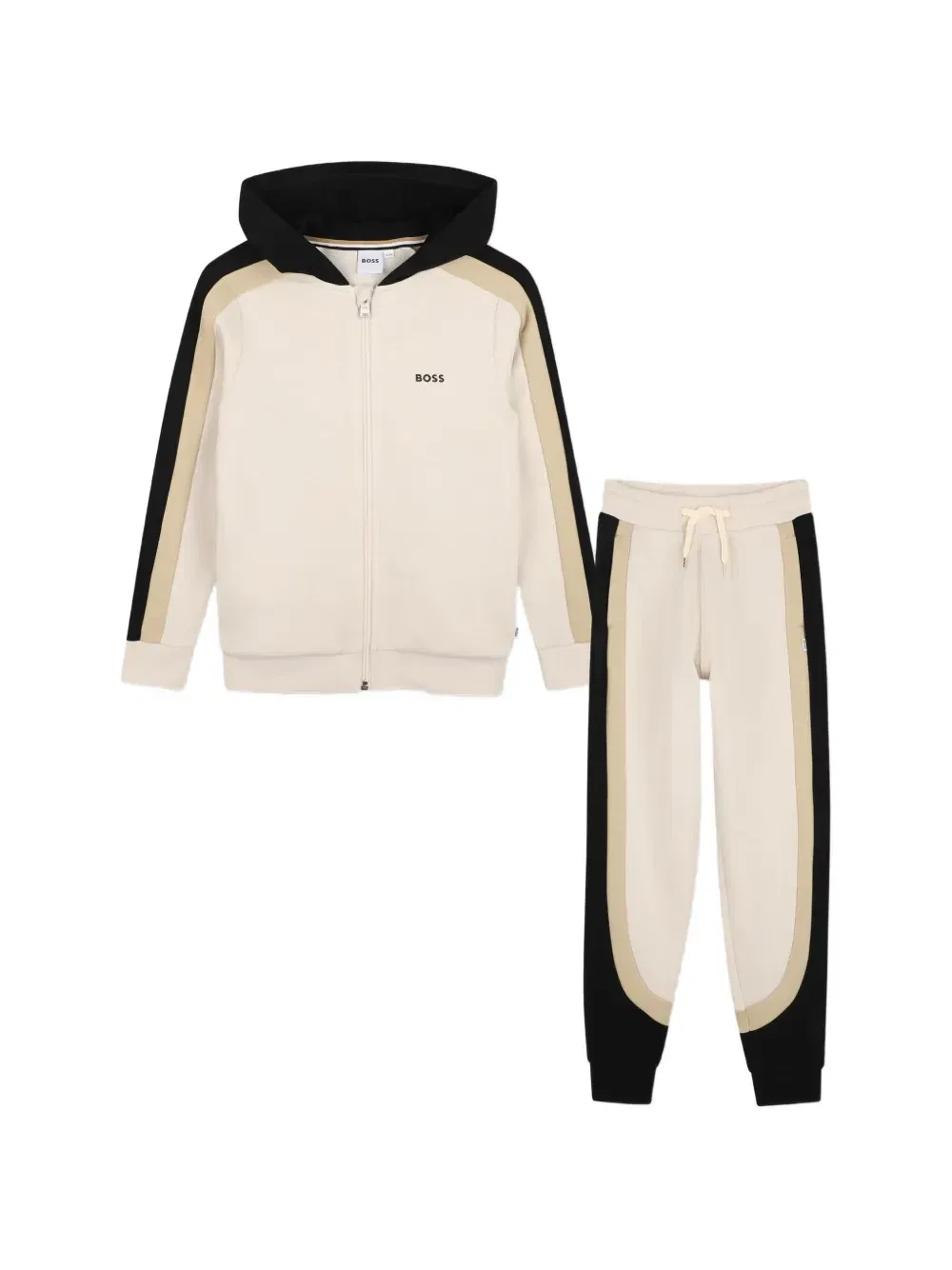 Спортивный костюм с капюшоном Boss Kidswear, бежевый