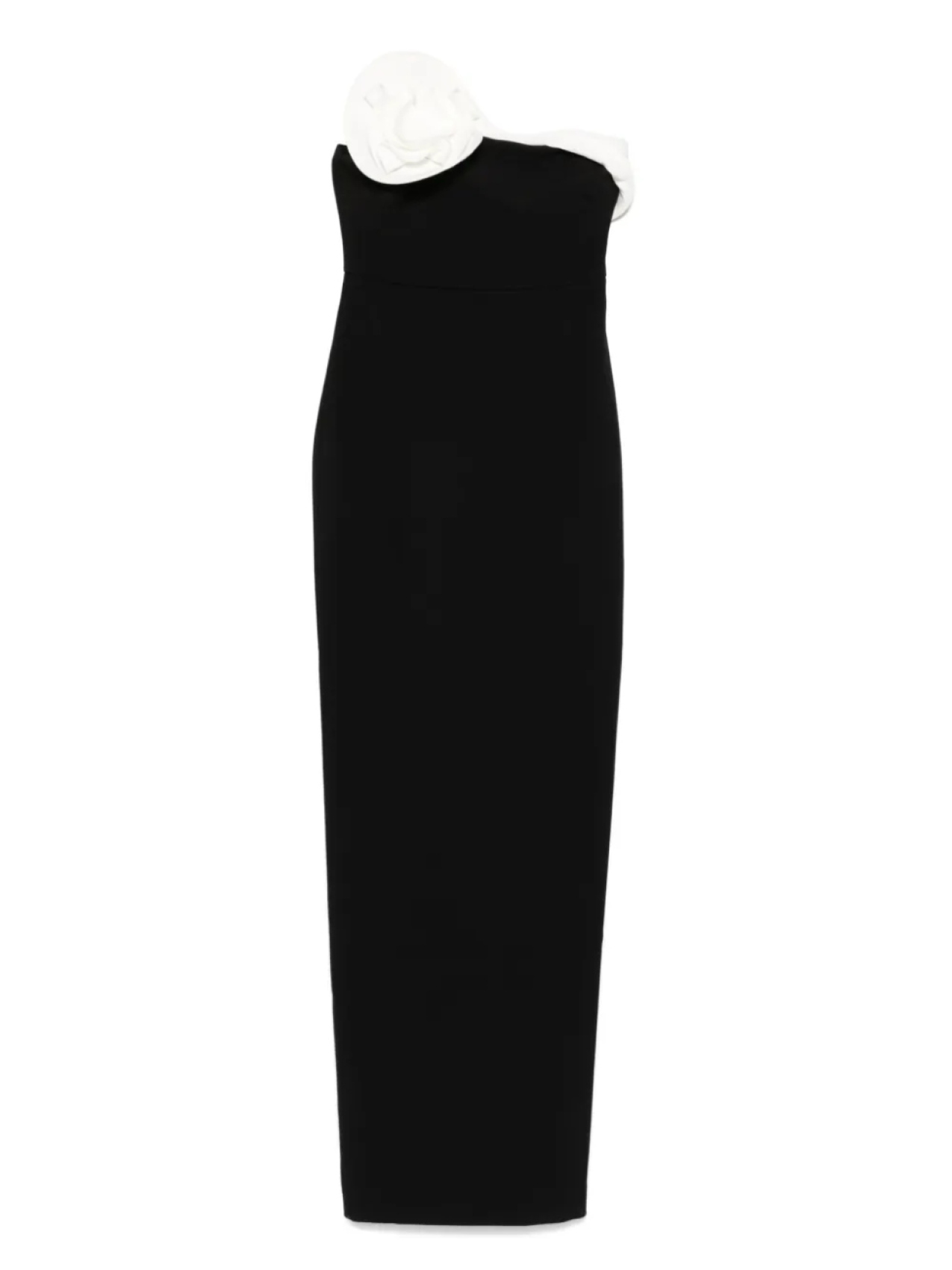 

Платье макси с цветочной драпировкой Roland Mouret, черный