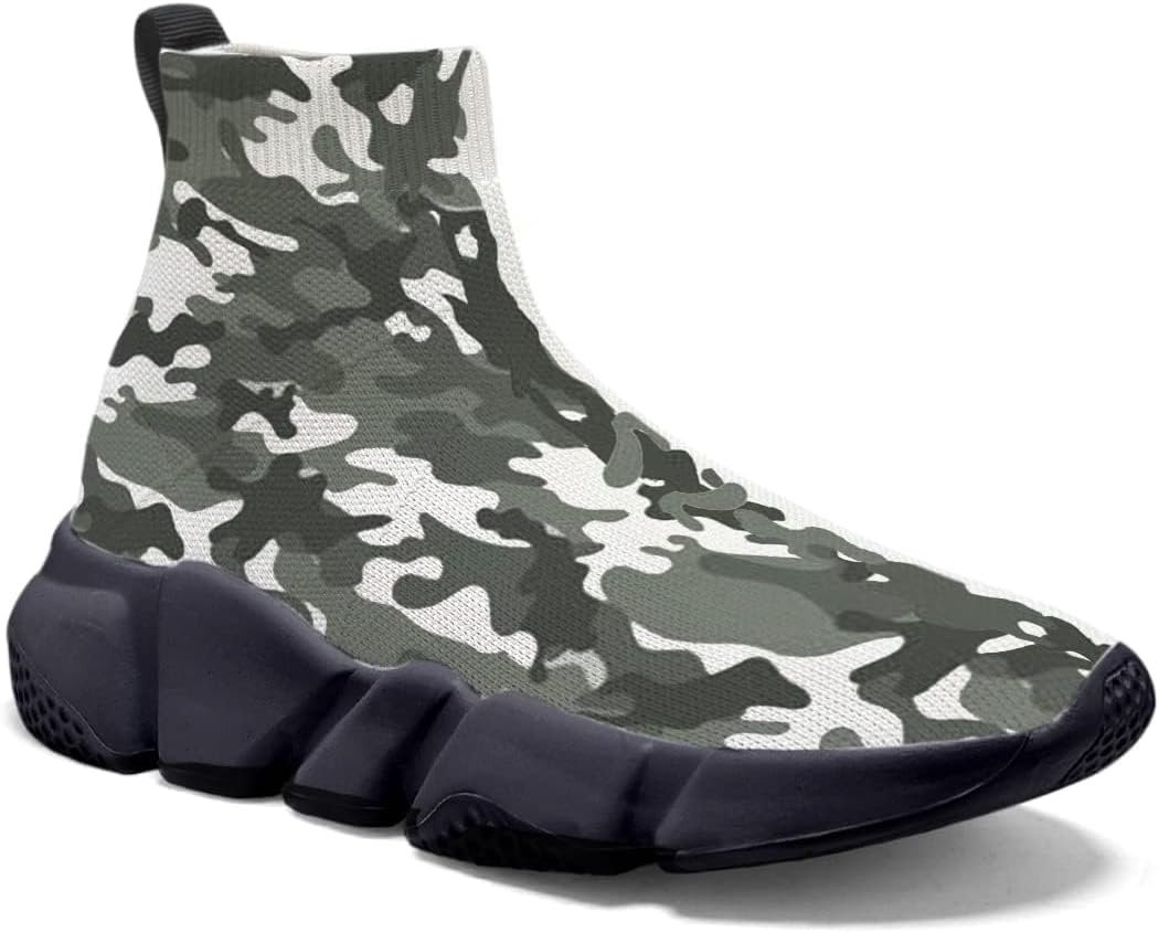 

Мужские камуфляжные кроссовки Hetios - легкие дышащие прогулочные кроссовки, носки-кроссовки, спортивные, для повседневной носки и бега, Camouflage-9