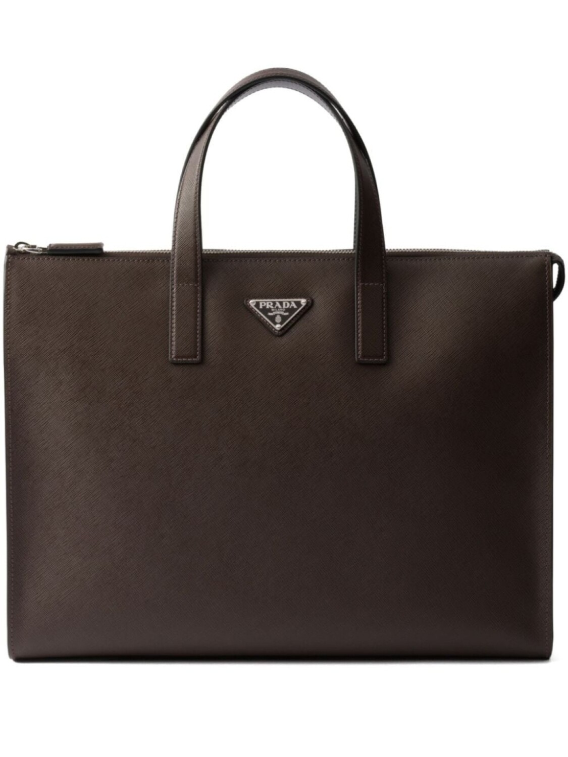 

Кожаная сумка-тоут Prada, коричневый