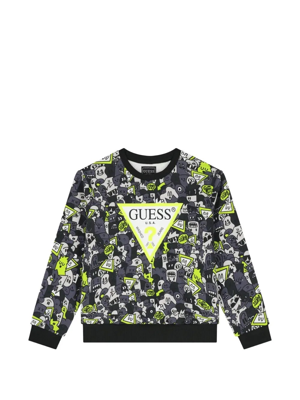 Толстовка с узором Guess Kids, серый