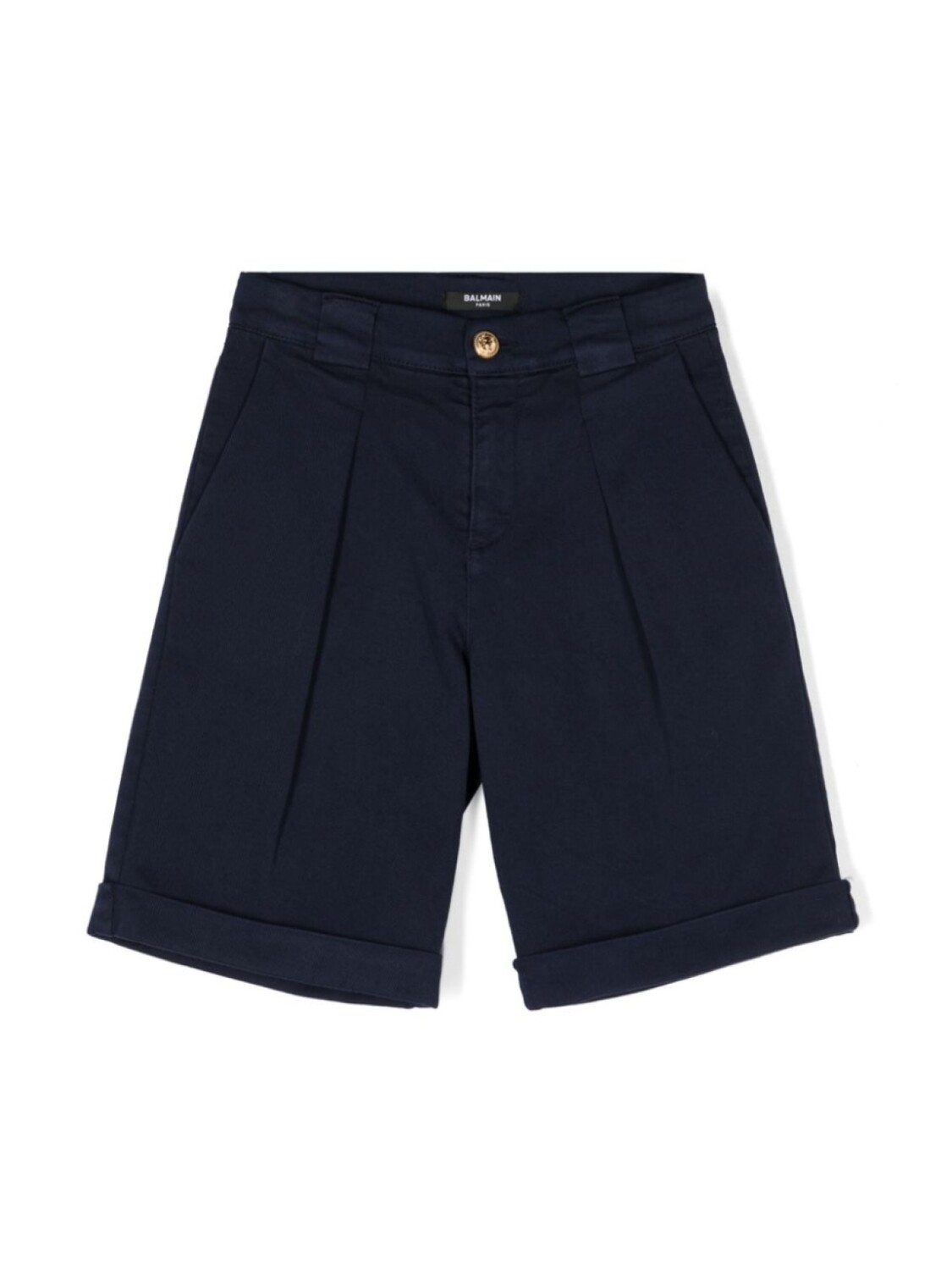 

Balmain Kids твиловые шорты со складками, синий