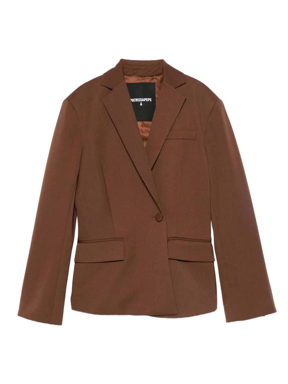 

Асимметричный пиджак на одной пуговице Patrizia Pepe, коричневый