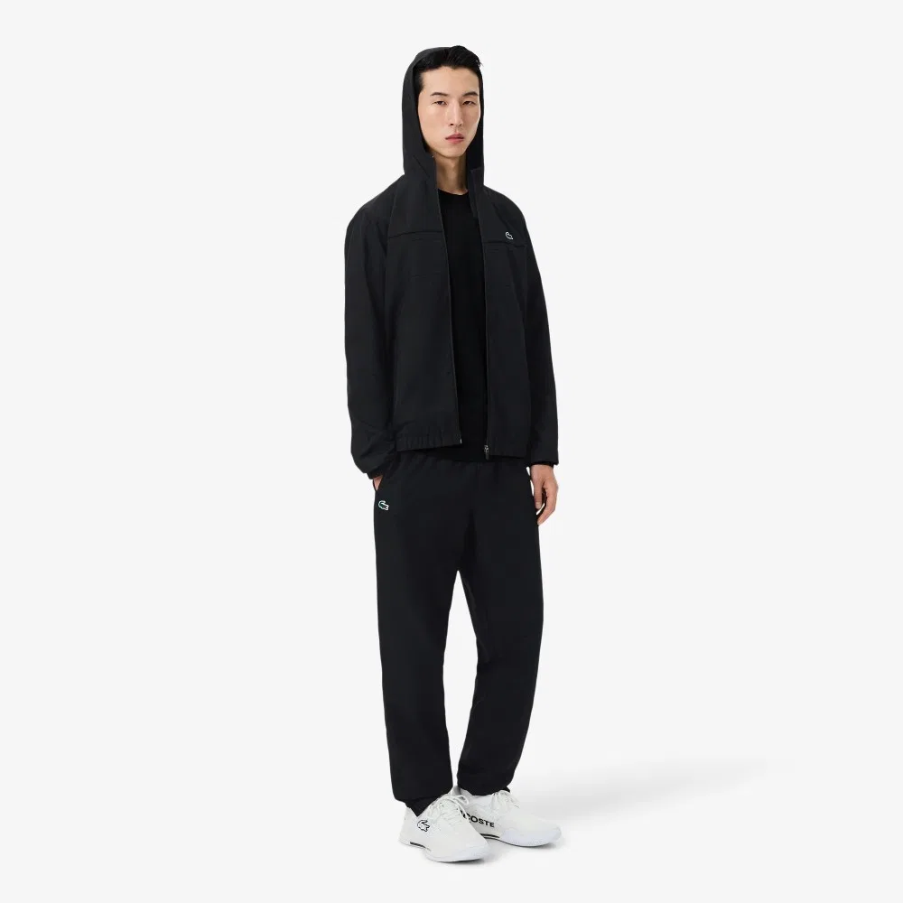 Мужские тренировочные тканые джоггеры чёрные от Lacoste