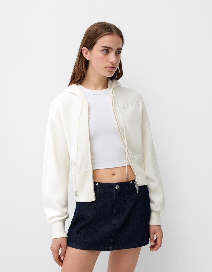 

Толстовка с капюшоном disney bambi Bershka, бежевый