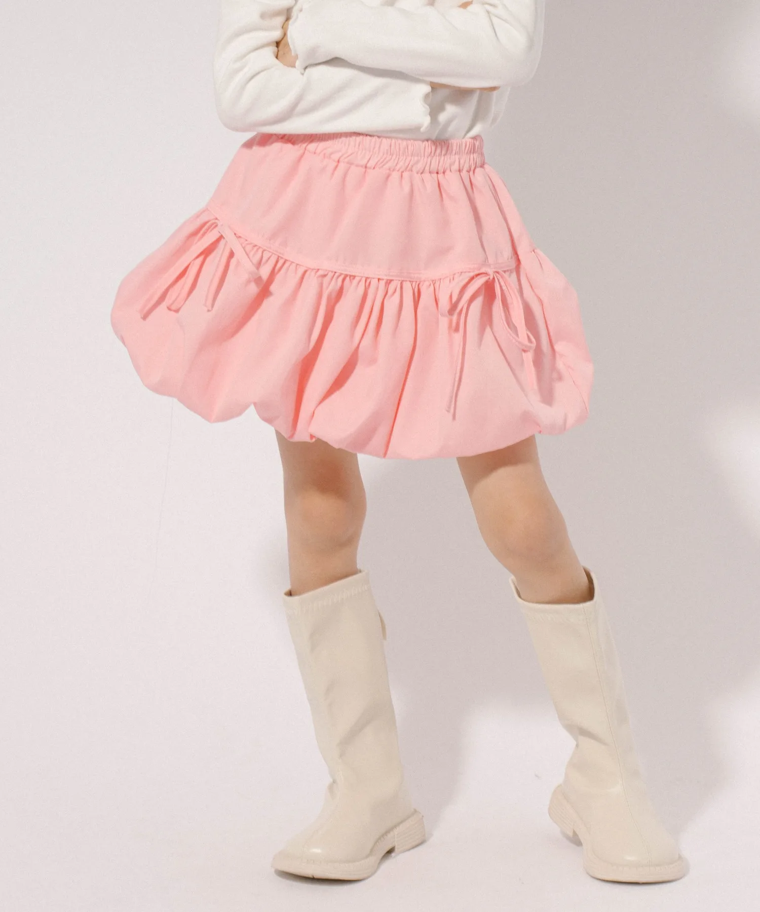 Юбка мини баллон с бантом Ribon Balloon URBAN CHERRY розовая