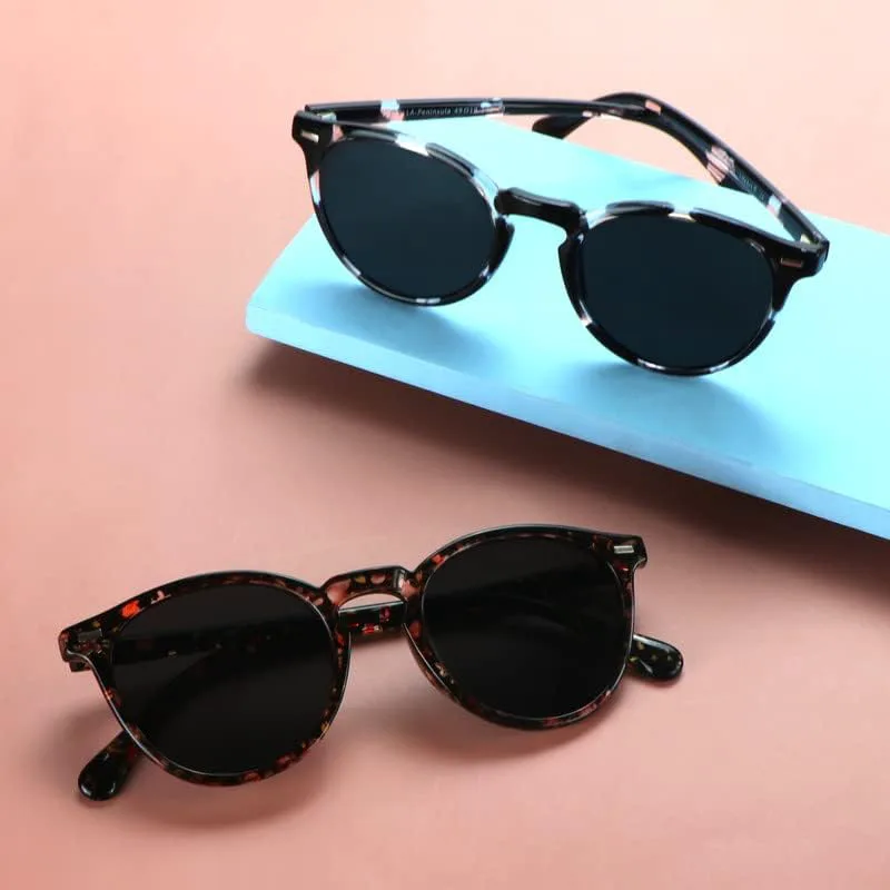 

Солнцезащитные очки YEIN (2 шт.) для мужчин и женщин, с защитой от УФ-излучения, винтажная квадратная полноразмерная оправа, Peninsula_black and White+floral