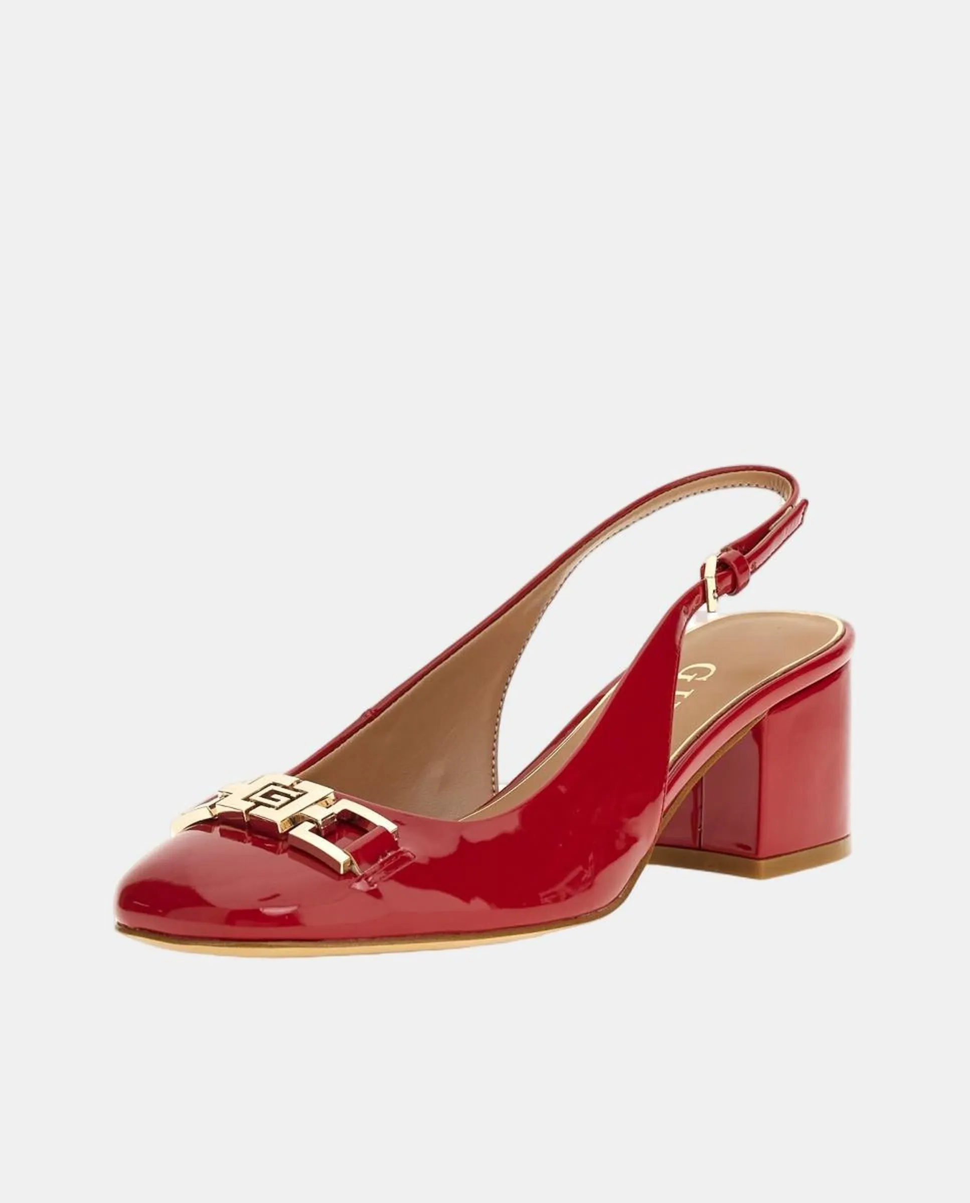 Женские сандалии на плоской подошве модель Calide2 из искусственной кожи Guess, красный — фото 3