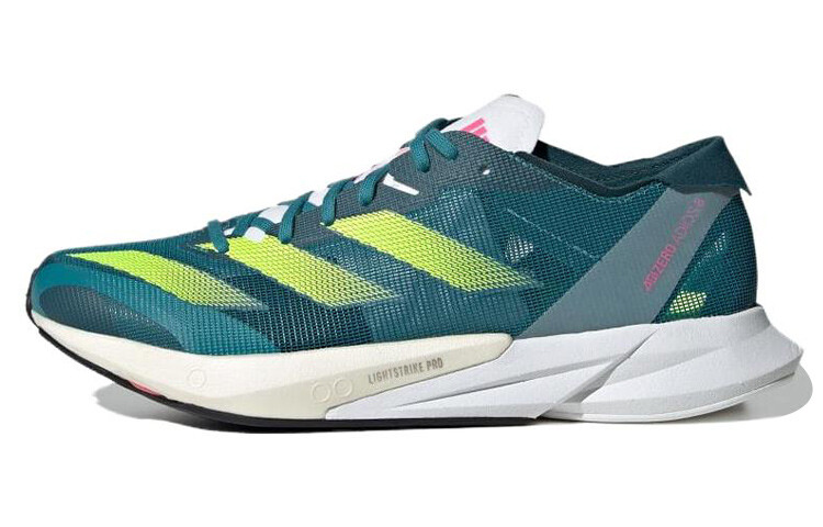 

Кроссовки Adizero Adios 8 женские с низким верхом, синие/желтые Adidas