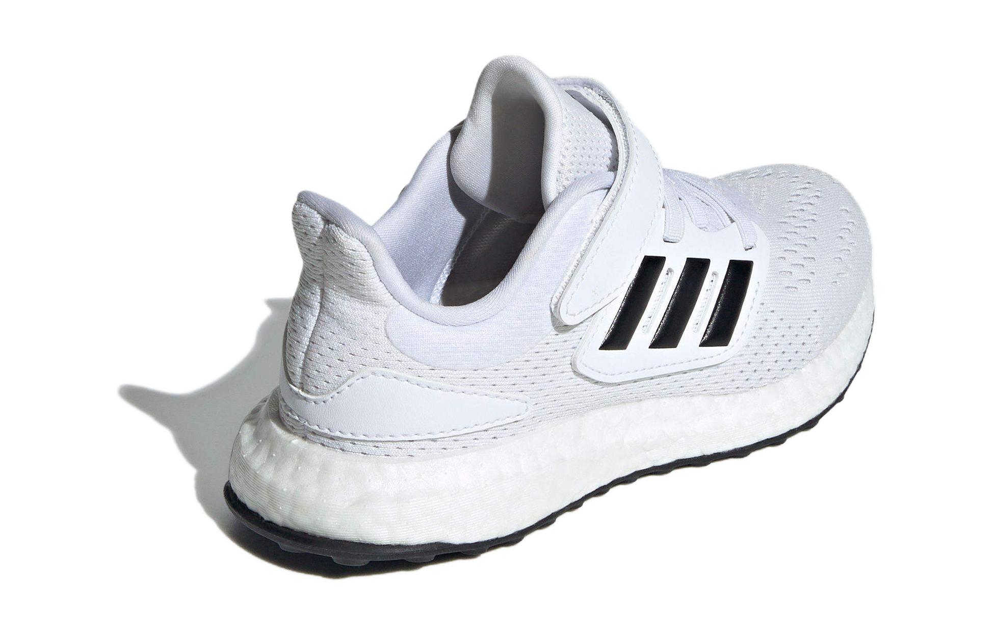 Кроссовки для бега Pure Boost Cushioning, износостойкие, легкие, с низким верхом, с амортизацией, детские Adidas, белый/черный — фото 4