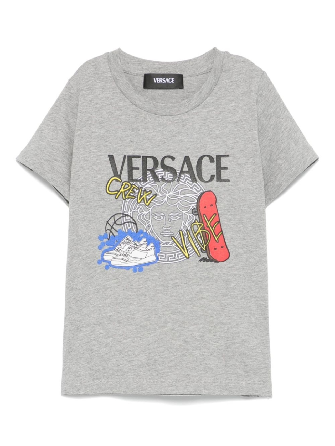 

Versace Kids футболка с принтом Medusa, серый