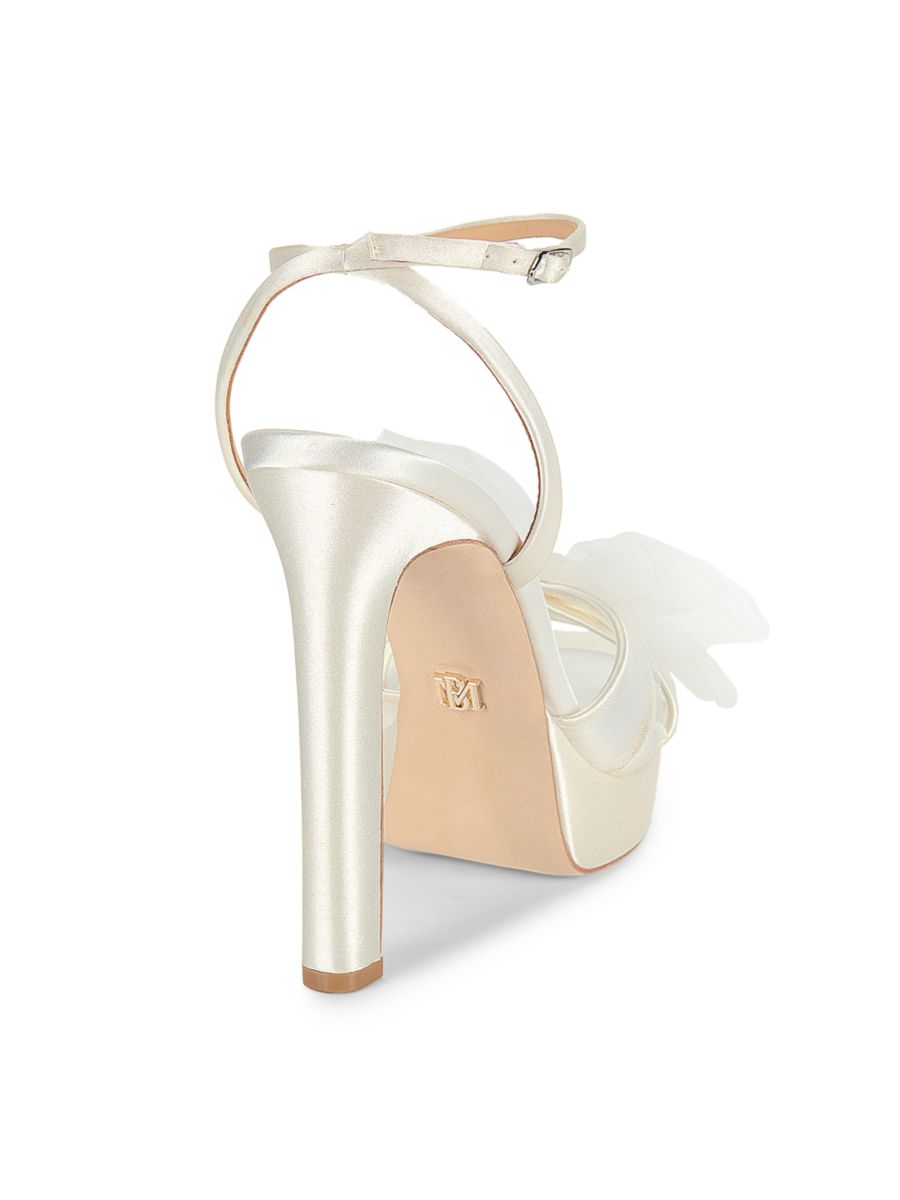 Босоножки на платформе Sophie Bow Badgley Mischka, цвет White Satin — фото 3